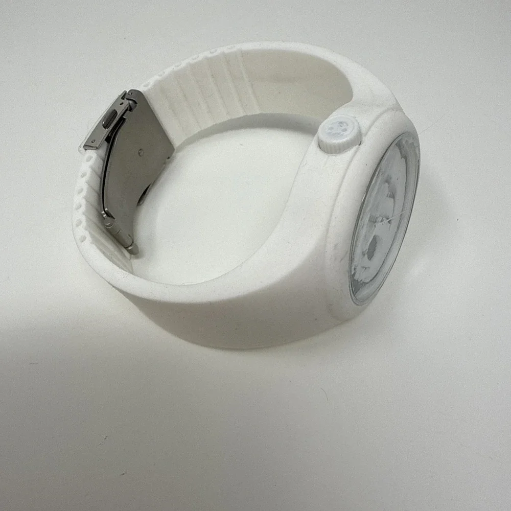 Neff Timely White Quartz Black & White Sucker Face Dial Watch w/New Battery